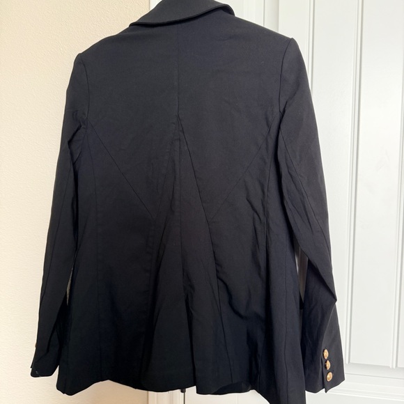 Lane Bryant Black Double Breasted Blazer Jacket with Gold Buttons Size 12 - Picture 7 of 7